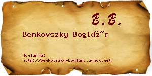 Benkovszky Boglár névjegykártya